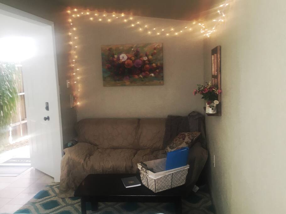You’ll notice this cute little nook right after entering the door.