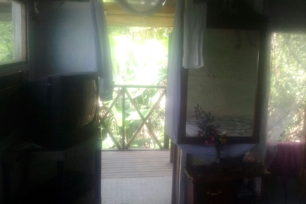 Bedroom view to porch.