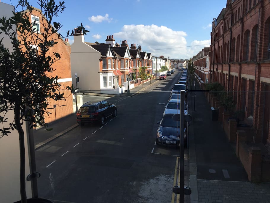 view down Stoneham Road from lounge balcony