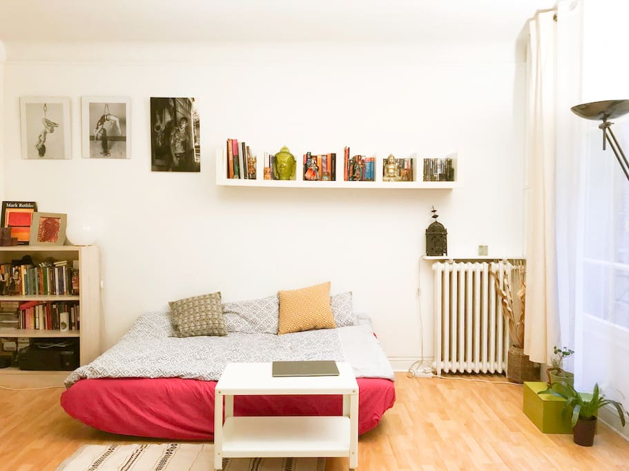 new! updated photo: sofa bed and window