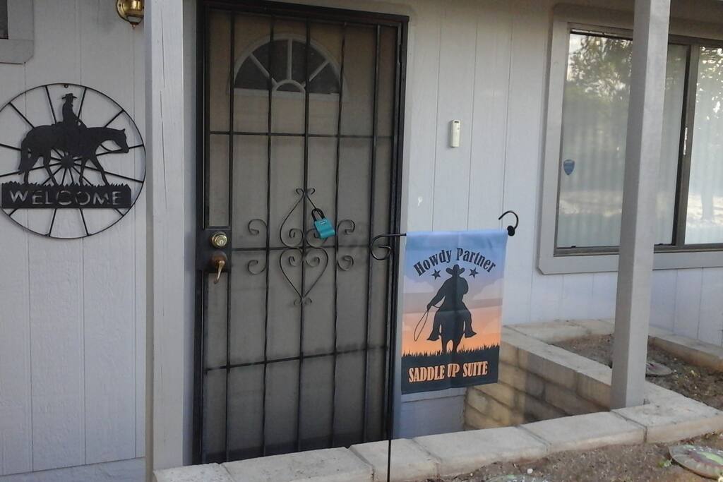 Your own private, lighted, locked entry door.