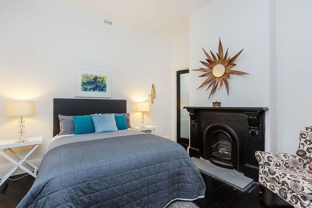 Main bedroom with brand new Queen size bed. Has ensuite and walk-in robe