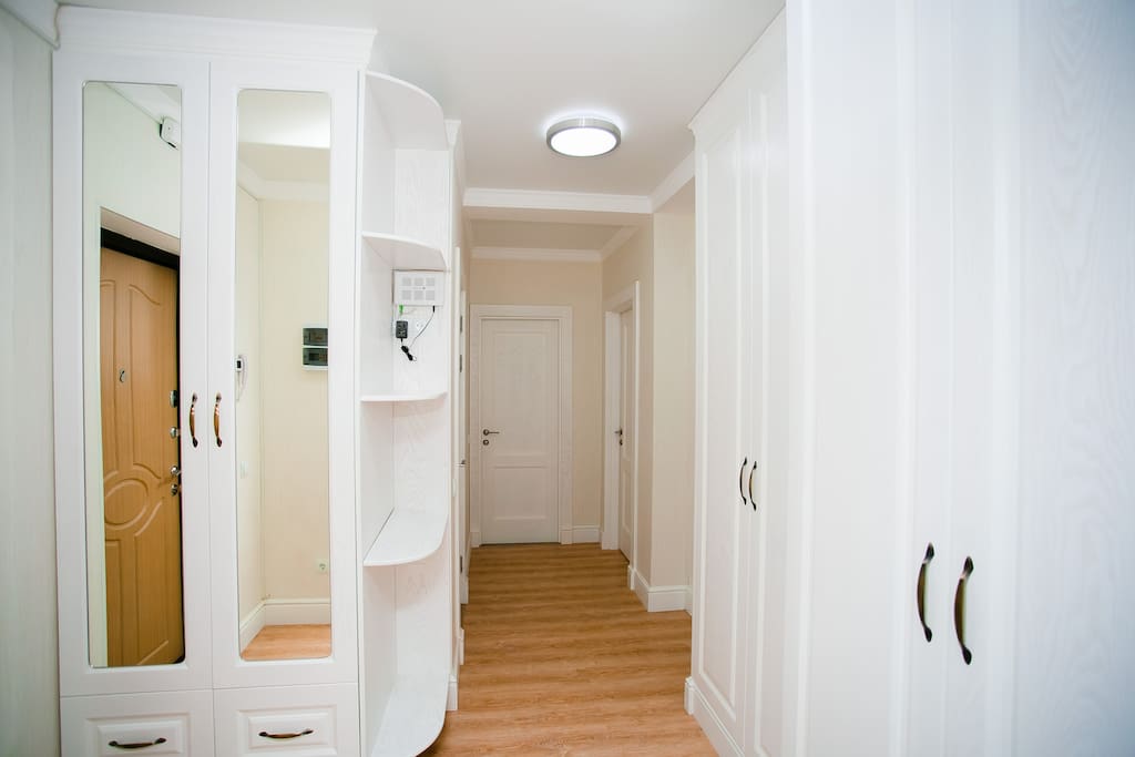 Fresh, clean, in white ton, apartment, it is necessary to please any guest