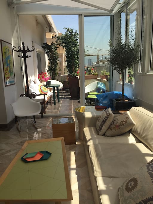 Sitting room and balcony