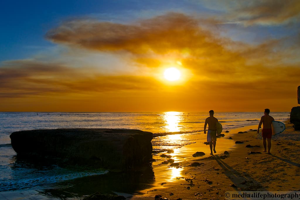 Sunset on Cardiff by the Sea Beach