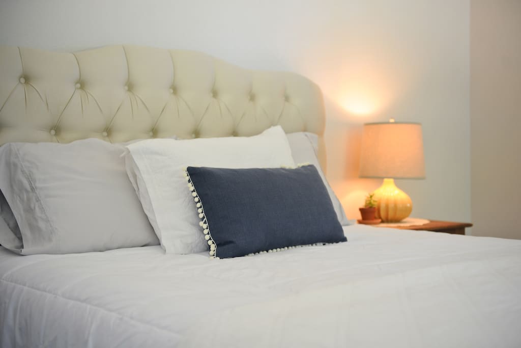 Comfortable queen bed