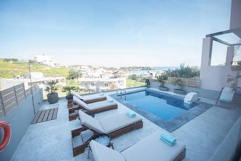Sea view brand new maisonette with pool Heraklion