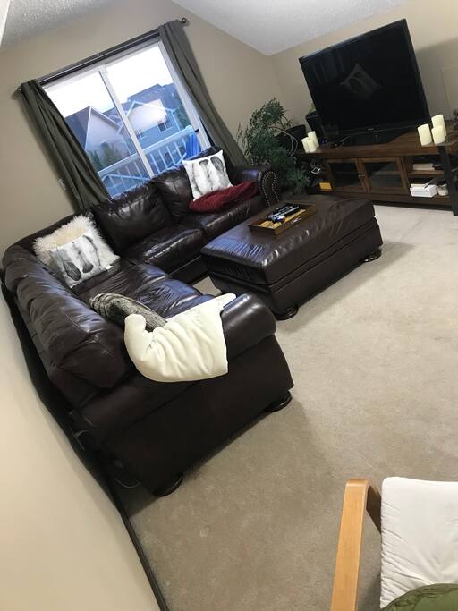 Cozy up on the couch and relax for the evening