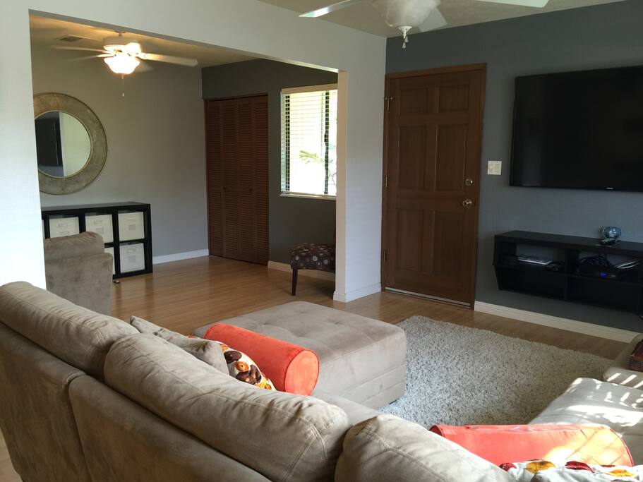 Living room and den