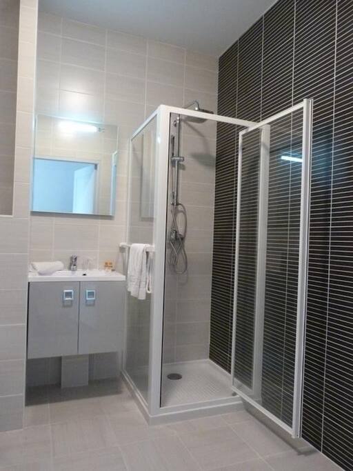 Get ready for your day in the bathroom that includes basic toiletries.