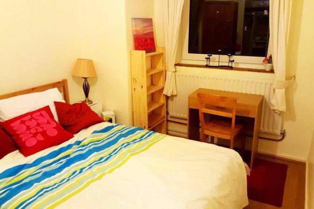 Desk and chair in bedroom