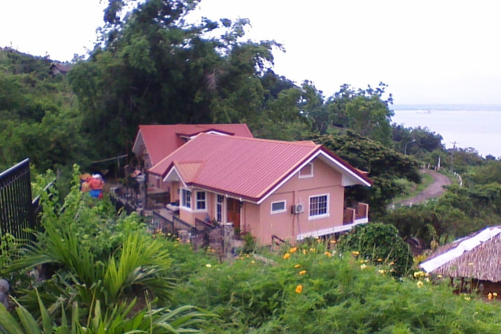 In back of the house. You can see Bais Bay from all over the property