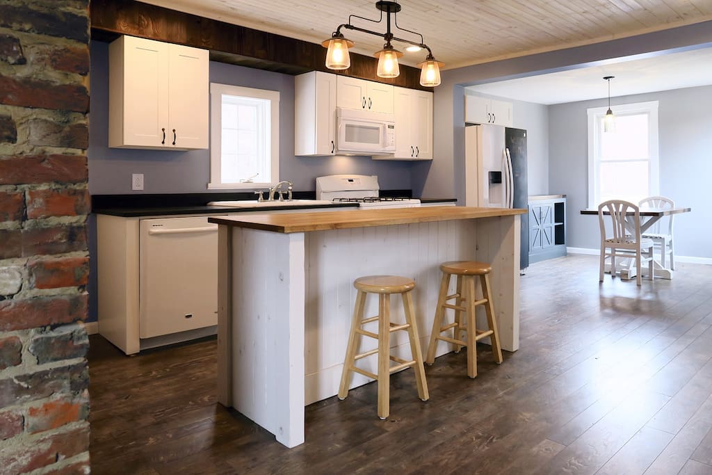 view of kitchen and seperate dining area
