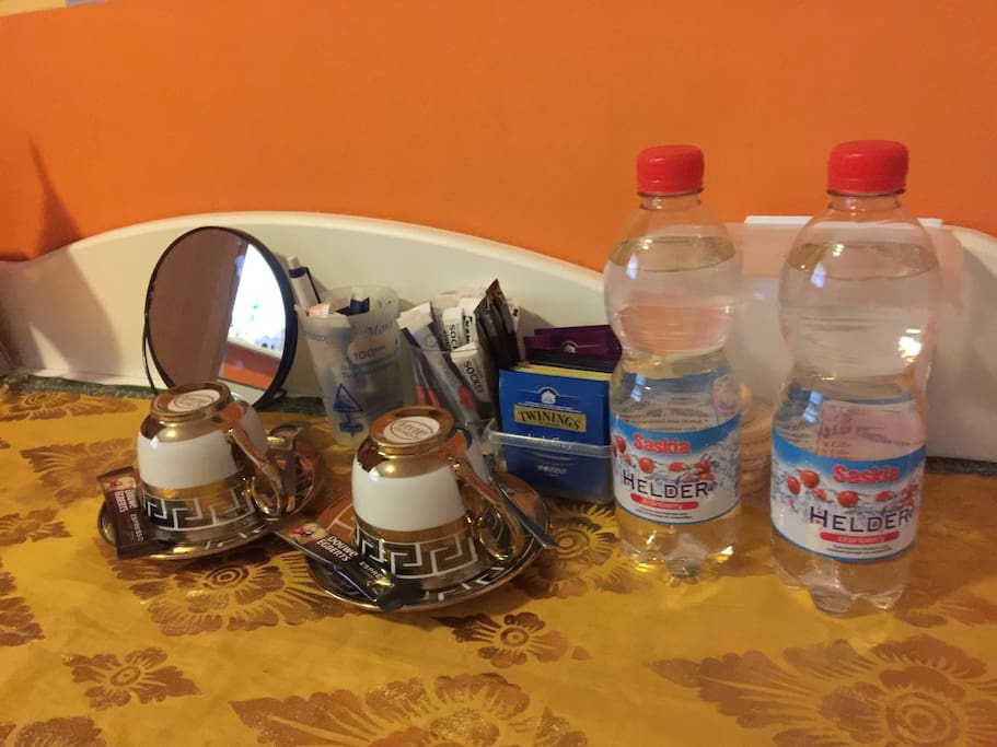 Coffee, tea and water