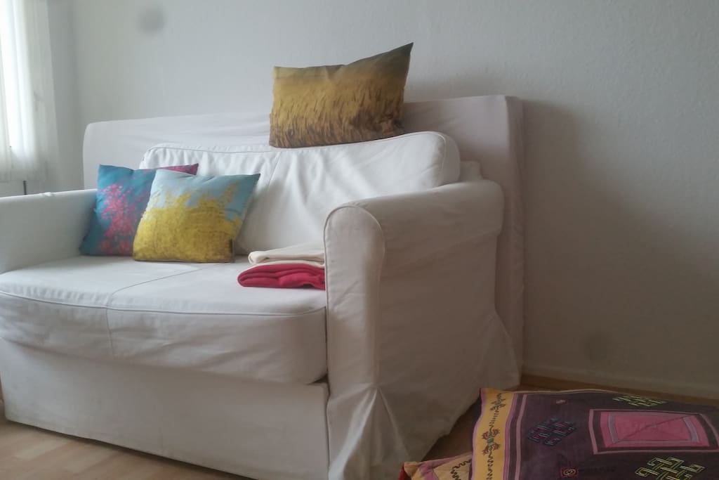 Couch (can be folded into a bed: 120cm x 200cm)
