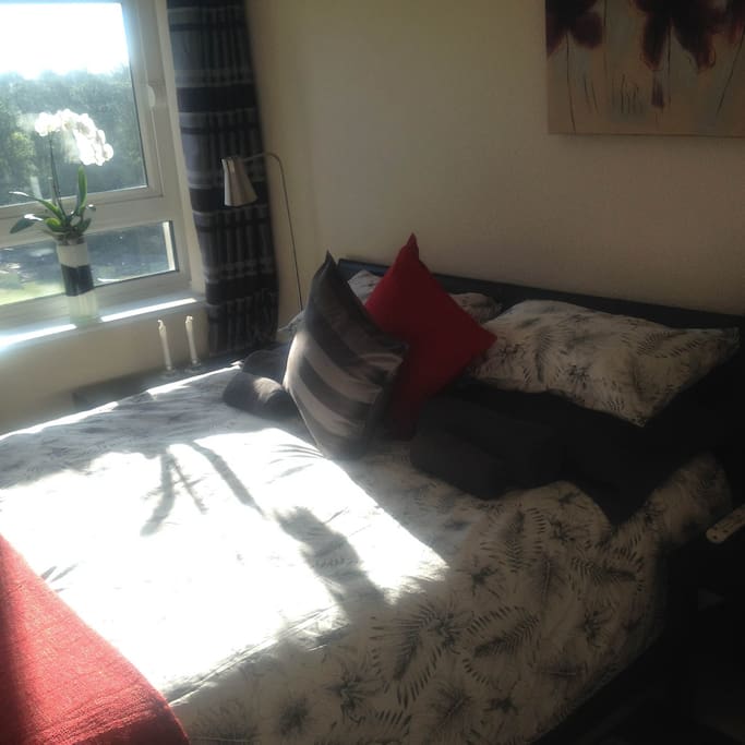 Beautiful king size bedroom with a fantastic view