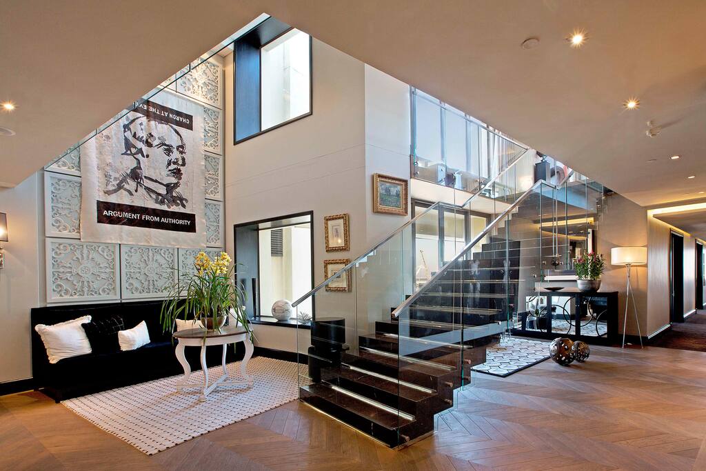 The main entrance lobby staircase