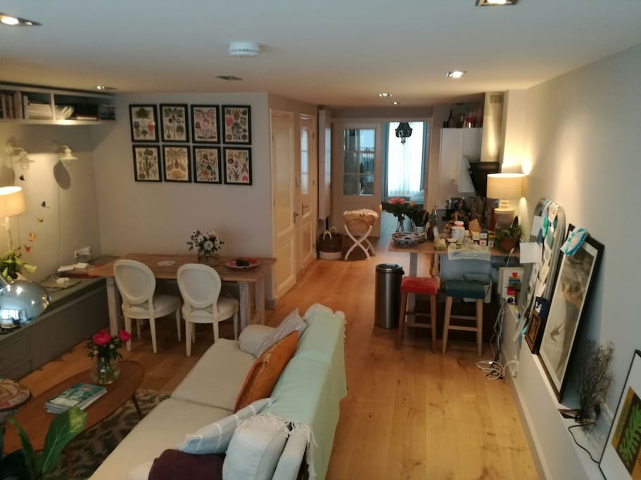 living room & kitchen