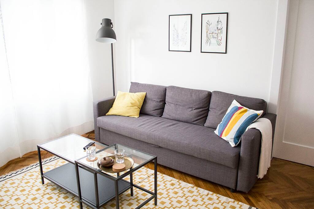 Living room (with sofa bed)
