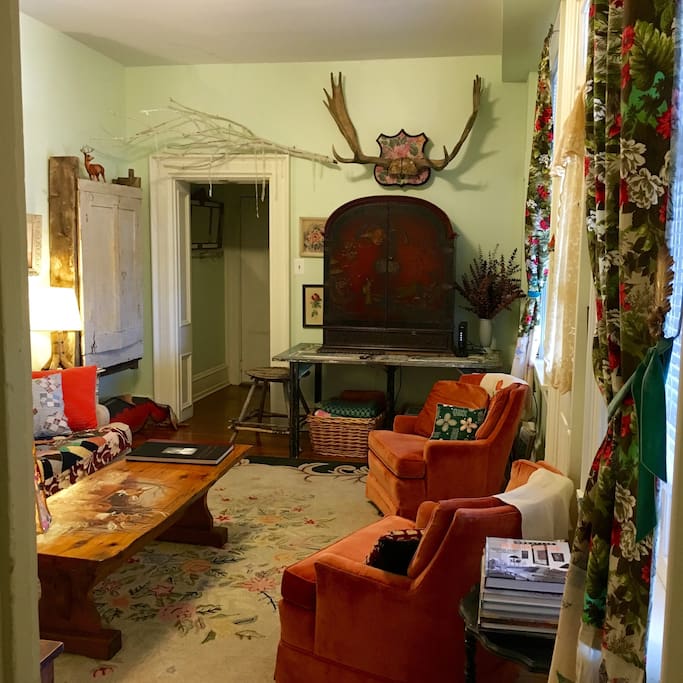 Room for everyone to relax in the living room.