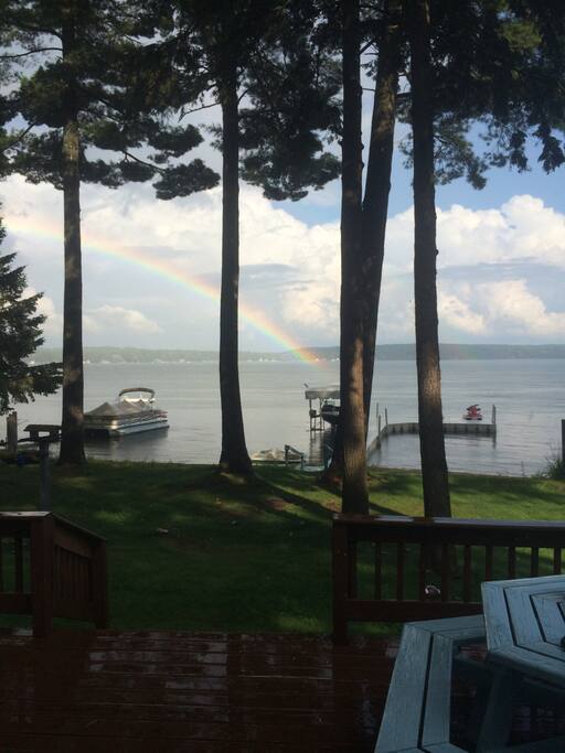 Rainbow after a fresh summer rain