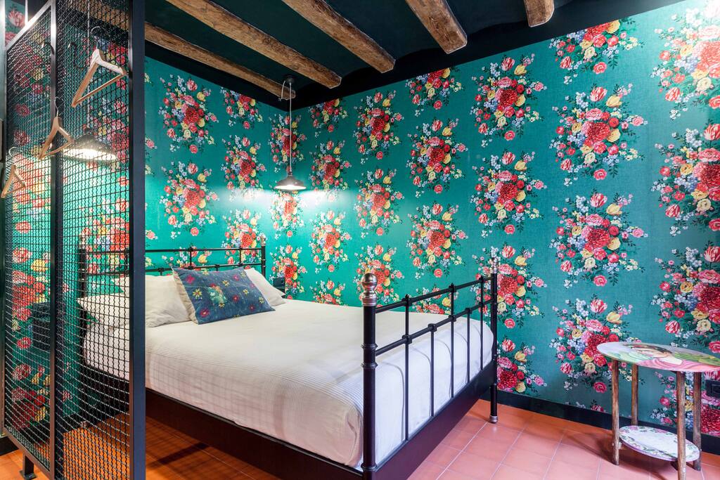 Big double bed with fresh linens