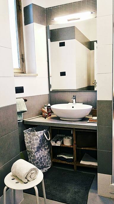 1st heated bathroom with shower