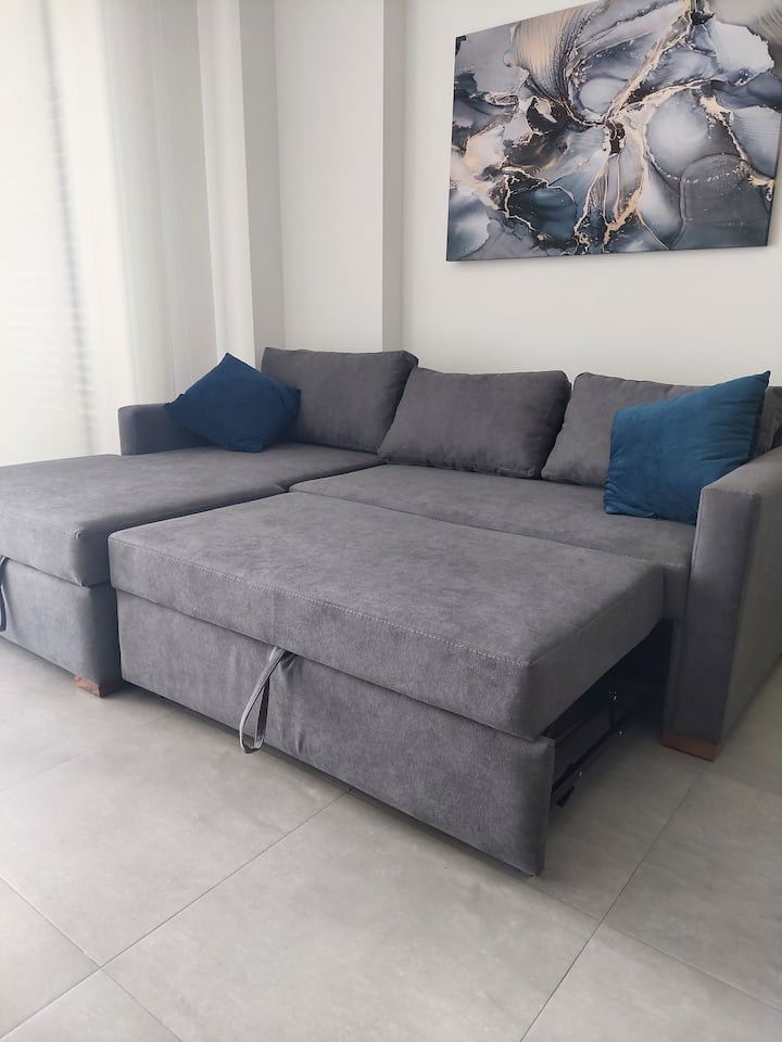 Sofa convertido en cama
