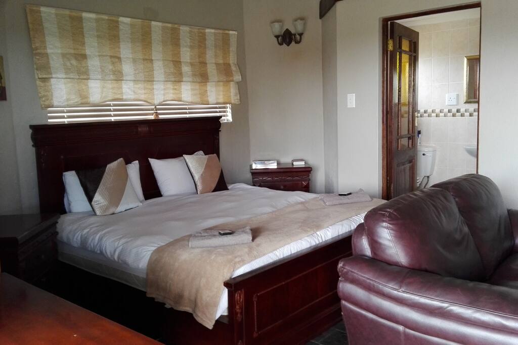 Beautiful sleep area with en suite bathroom.