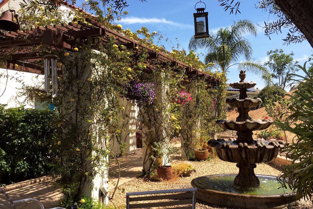 Walk under this beautiful pergola to your private suite