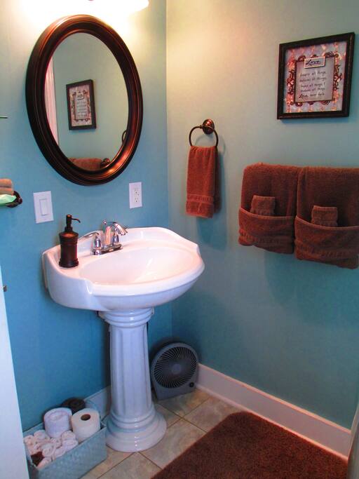 Private bathroom across the hall: sink