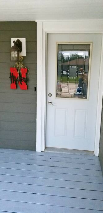 The front door - ring the doorbell!