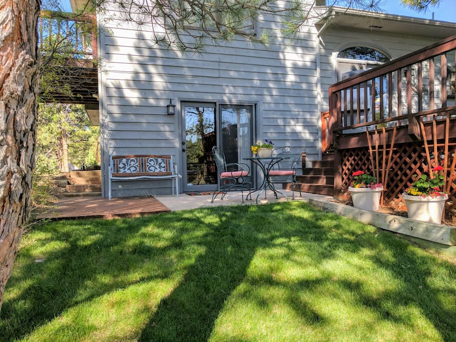 Your private entrance and patio.