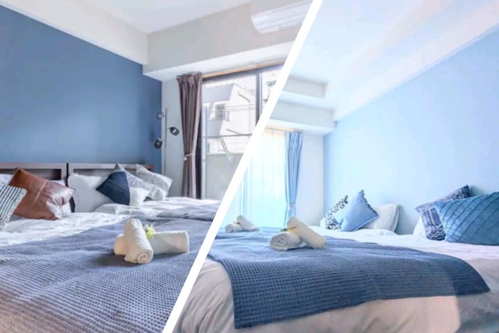 渋谷まで一駅3分！下北沢駅徒歩3分 2room 4ベッド MAX8人 長期滞在歓迎 古着の街