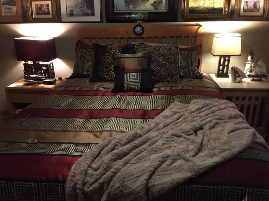 Bed in the room.