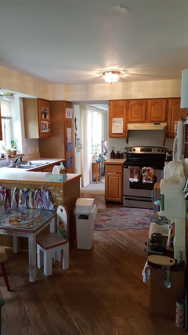 Kitchen and breakfast nook (kids table)