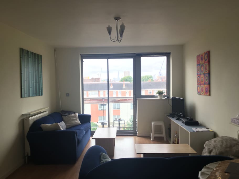 Living room and balcony