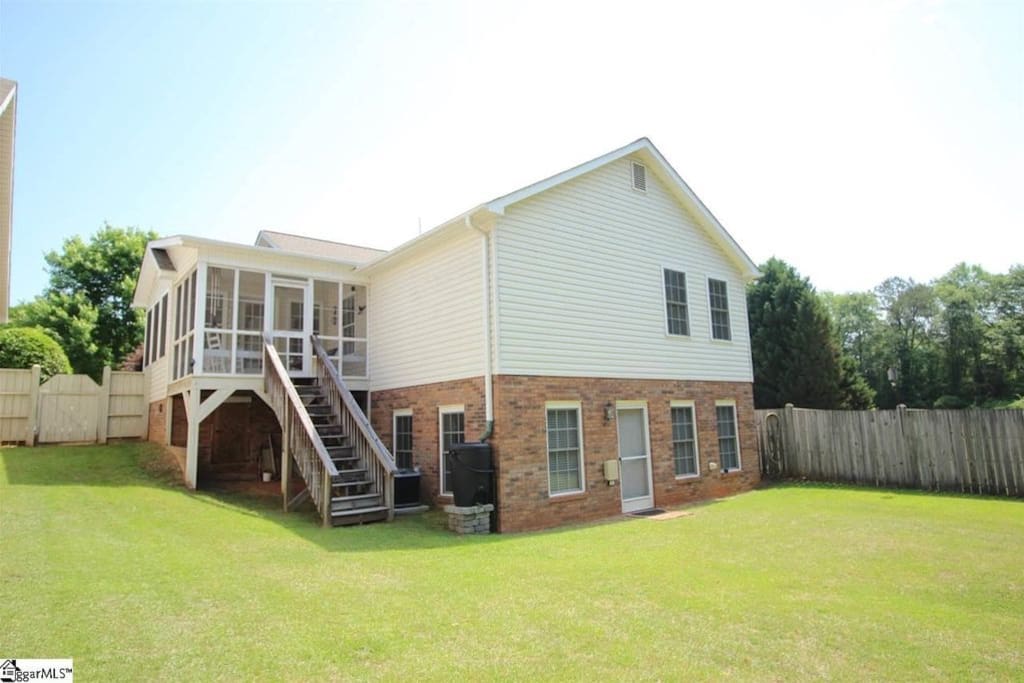 Back view of home