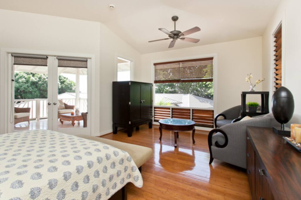 Bedroom #1 with dressers and Lounge area
