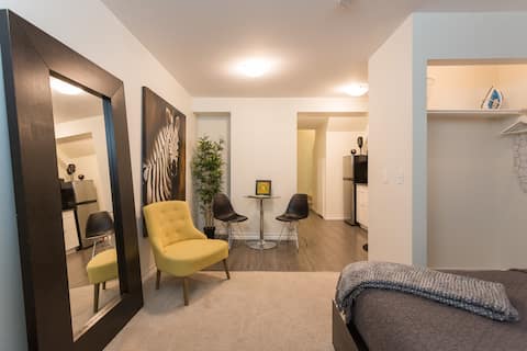 Private Downtown Suite by 17th ave +Parking