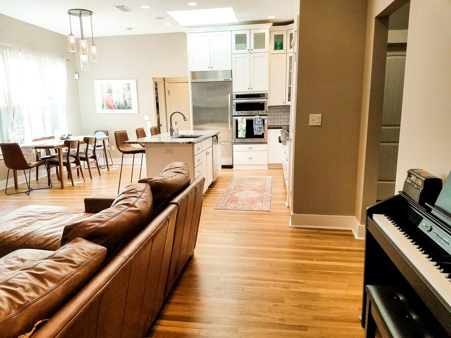 Brand new appliances in the fully stocked kitchen