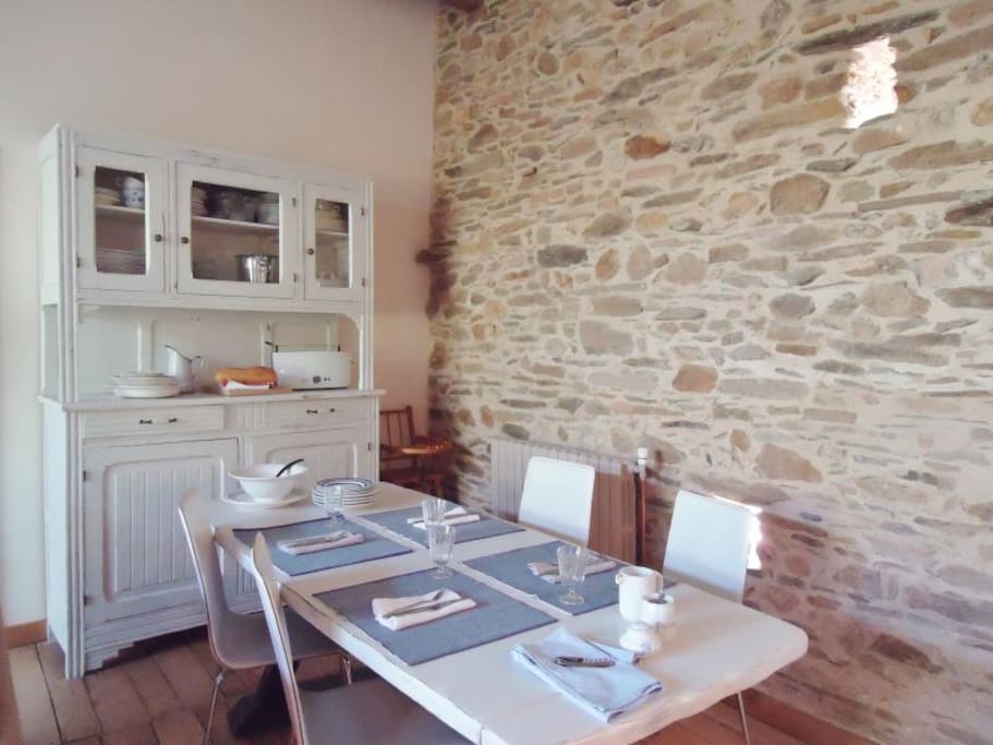 Dining area, but we hope you will be able to eat on the terrace!