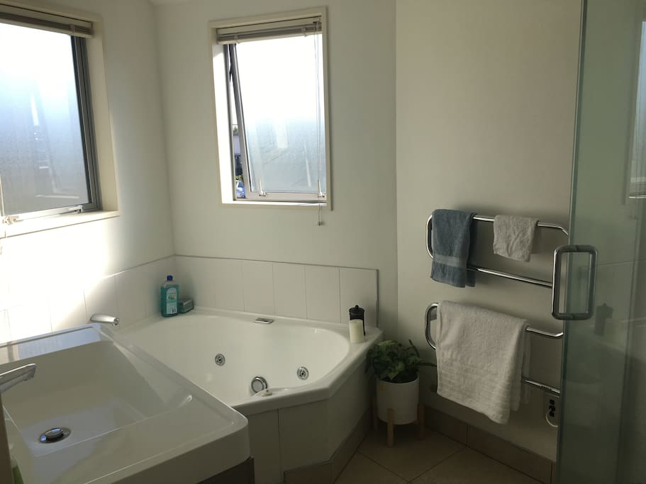 Bathroom with spa bath!