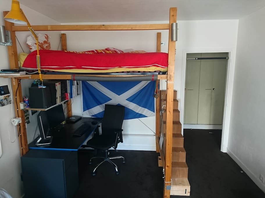 Mezzanine double bed