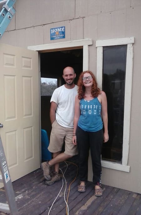 Kelby and Sam helped us finish the tiny house!