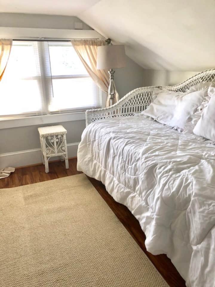 Upstairs Bedroom w/2 Twin Beds. There is the daybed which is in the picture and a trundle bed which raises to full bed height. 