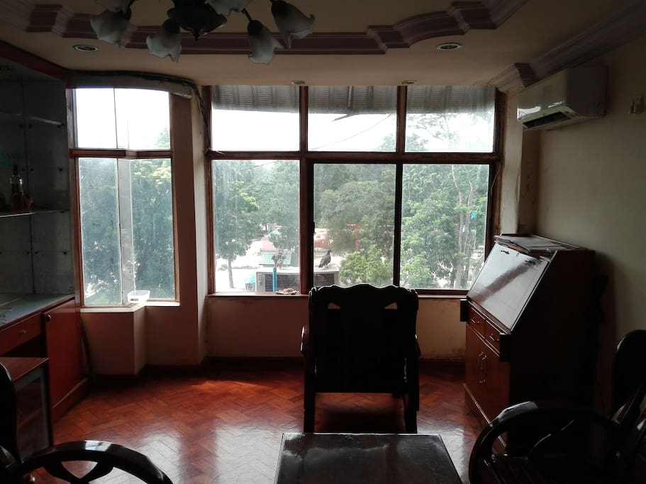 Rise with the Sun. The Living Room glows in the Mornings and fills with an orange radiance in the late afternoon.