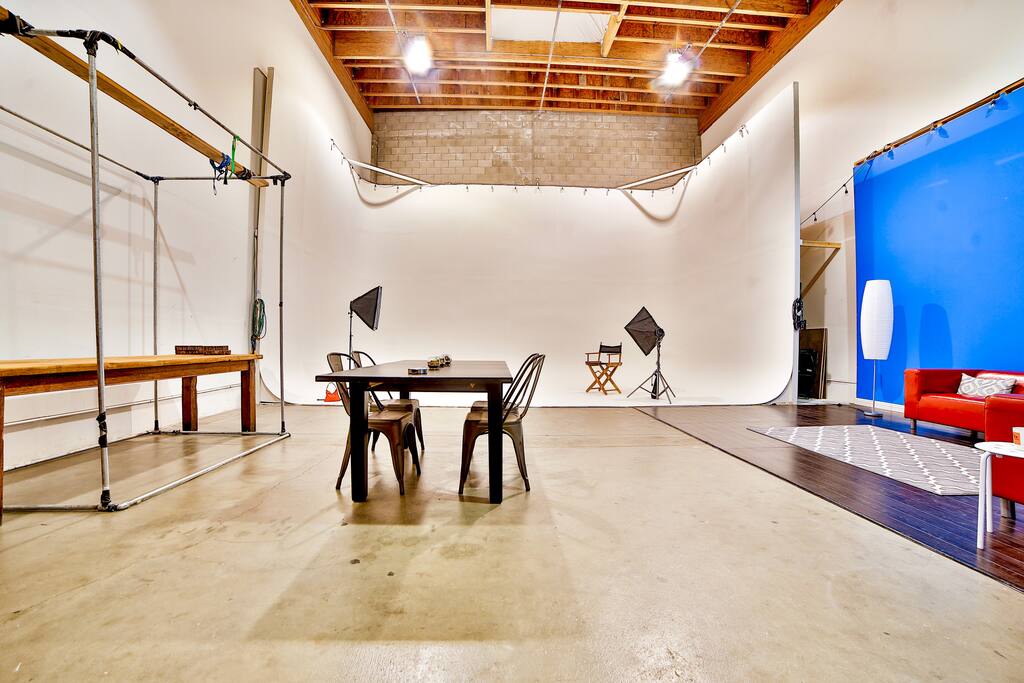 This photo shows our cyclorama which is 30 feet wide by 16 feet deep and 16 feet tall!