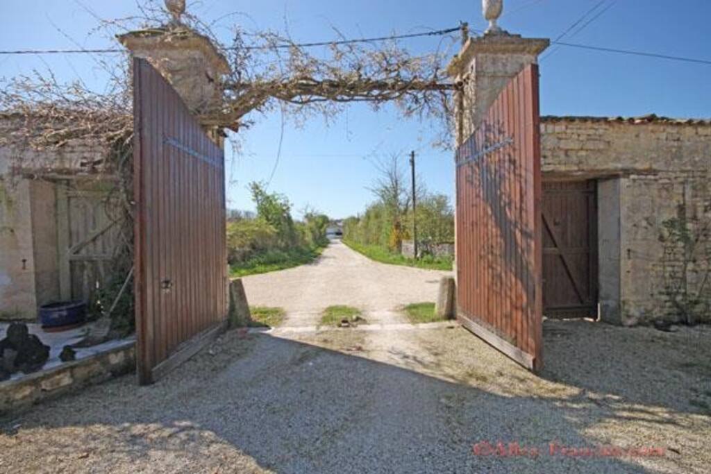 Main entrance through electric gates