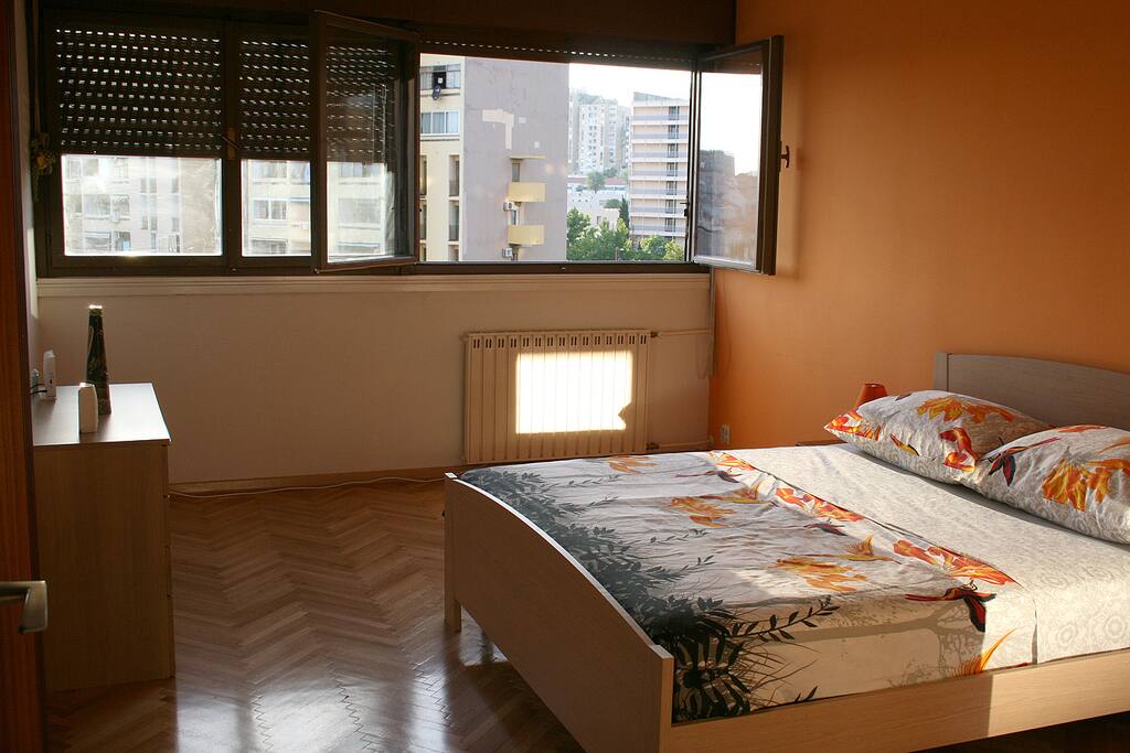 Bedroom with a lot of natural light
